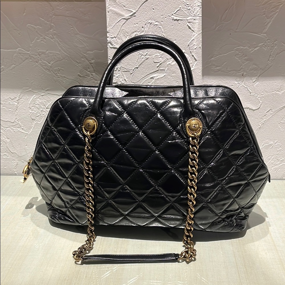 CHANEL CC GHW Chain Hand Shoulder Bag Calfskin Leather#18207685 Black - Picture 2 of 15